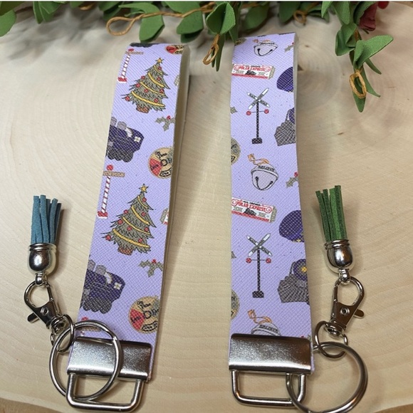 Polar Express Christmas Theme Keychain Wristlet (price is for 1) - Picture 1 of 3